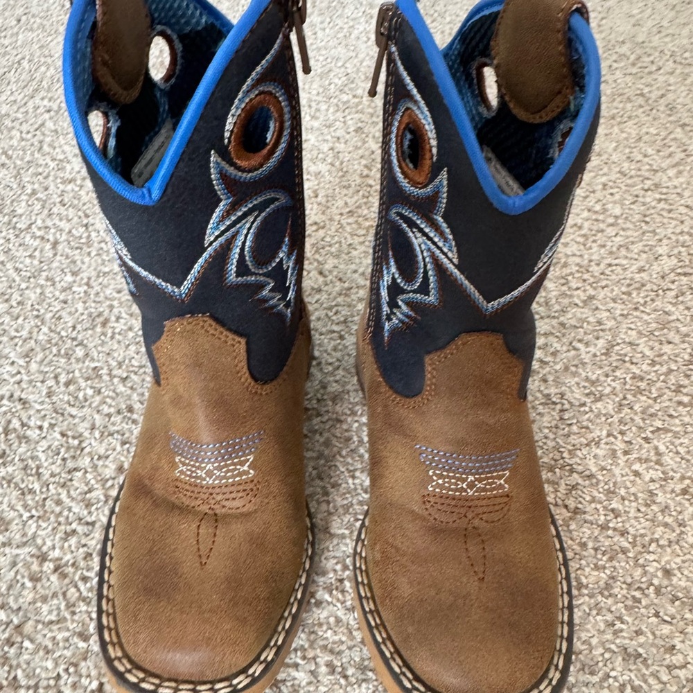 Twister Kids Boots - Brown and Blue